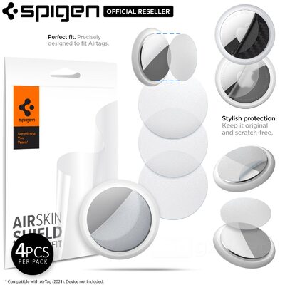 SPIGEN Airskin Shield HD Protective Film Protector 4 Pcs for AirTag