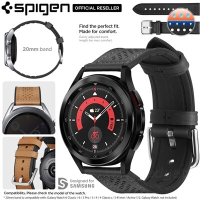 SPIGEN Retro Fit Watch Band 20mm for Galaxy Watch 4/ Classic/ Active/ Watch 3 41mm/ Huawei Watch GT 2