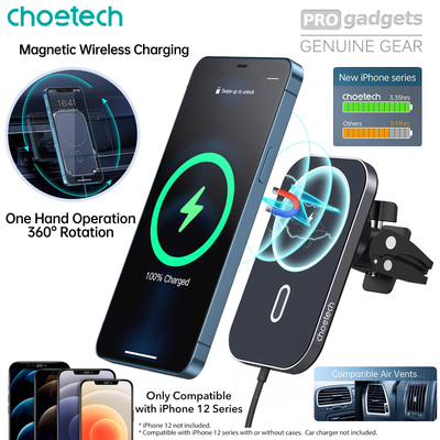 Choetech MagSafe Compatible Wireless Car Charger Air Vent Car Mount