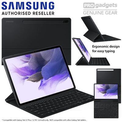 Samsung Book Cover Keyboard Case for Galaxy Tab S8 Plus/ S7 FE/ Plus 12.4 (No Trackpad)