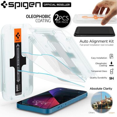 SPIGEN GLAS.tR EZ Fit 2PCS Glass Screen Protector for iPhone 13 mini (5.4-inch)