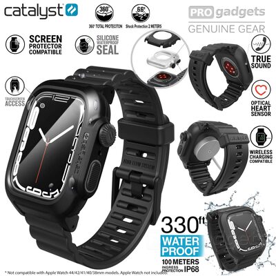 Catalyst Lifestyle Total Protection Waterproof Case for Apple Watch Series 9/8/7 45mm