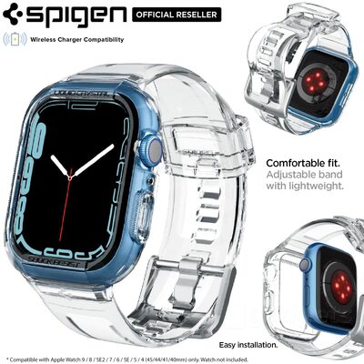 SPIGEN Liquid Crystal Pro Case + Strap Band for Apple Watch Series 9/8/SE2/7/6/SE/5/4 (45mm/44mm)