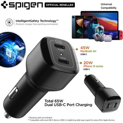 SPIGEN ArcStation PC2000 Dual USB-C PD 3.0 Car Charger
