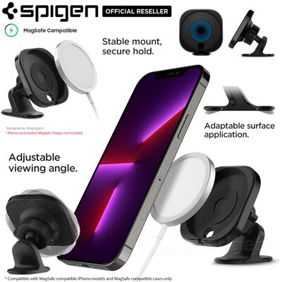 SPIGEN MagFit Adhesive Car Mount Holder Dashboard (MagFit) for MagSafe Charger / iPhone
