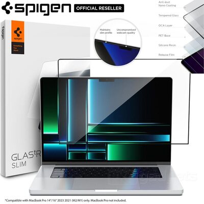 For MacBook Pro 14" 2021 SPIGEN GLAS.tR Slim Screen Protector