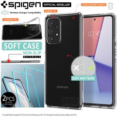 SPIGEN Crystal Pack Case & Screen protectors 2PCS for Galaxy A53 5G