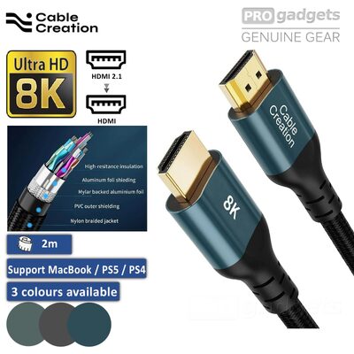CableCreation 8K 60 Hz HDMI to HDMI Cable 2M