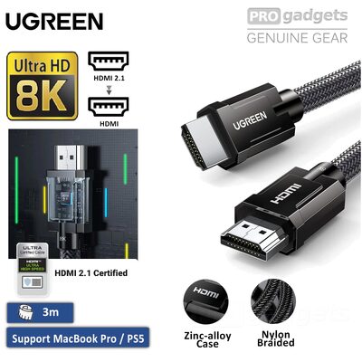 UGREEN 3m HDMI 2.1 Certified HDMI 8K@60Hz / 4K@120Hz HDR UHD Cable
