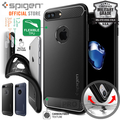 iPhone 7 Plus Case, Genuine SPIGEN Rugged Armor RESILIENT SOFT COVER for Apple