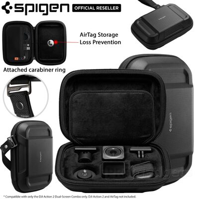 SPIGEN Rugged Armor Pro AirTag Pouch Case for DJI Action 2