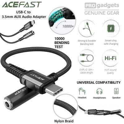ACEFAST USB C to 3.5mm AUX Audio Adapter Converter