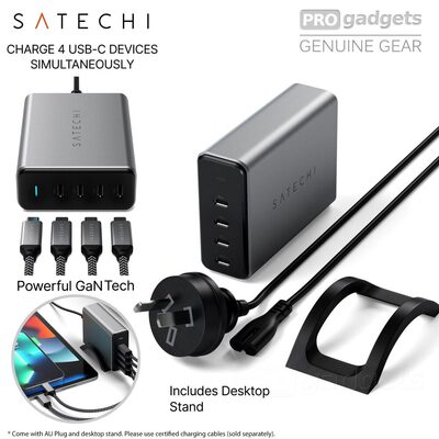 Satechi 165W USB-C 4 Port PD GaN Compact Charger