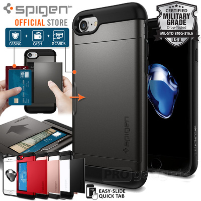 iPhone 7 Case, Genuine SPIGEN Slim Armor CS Card Slider Cover for Apple