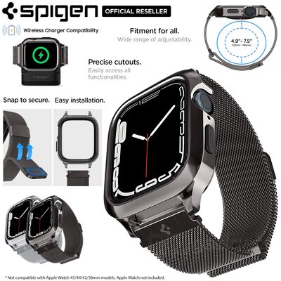 SPIGEN Metal Fit Pro Case for Apple Watch Series 9/8/SE2/7/6/SE/5/4 (41mm/40mm)