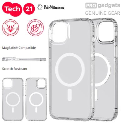 Tech21 Evo Clear with Magsafe Compatible Case for iPhone 14 Plus