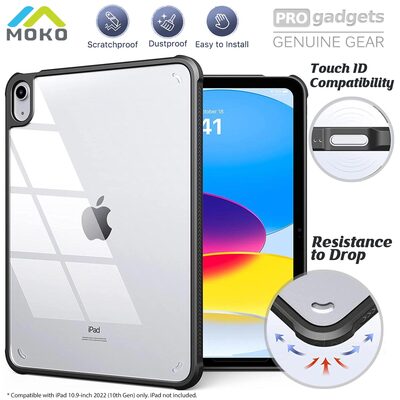 Moko Transparent Hard Back Bumper Case for iPad 10.9-inch 2022