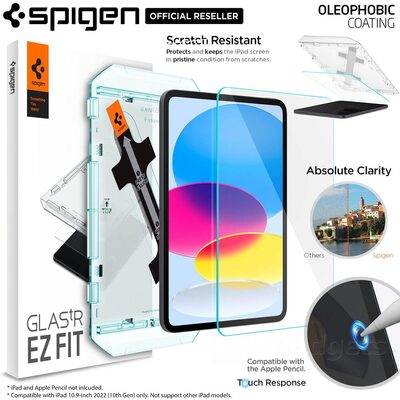 SPIGEN GLAS.tR EZ Fit Glass Screen Protector for iPad 10.9 2022 10th Gen