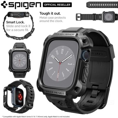 SPIGEN Tough Armor Pro Metal Case for Apple Watch Series 9/8/7 (45mm)