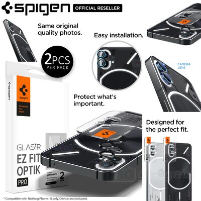 SPIGEN GLAS.tR EZ Fit Optik Pro 2PCS Glass Lens Protector for Nothing Phone (1)