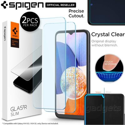 SPIGEN Glas.tR Slim 2PCS Glass Screen Protector for Galaxy A14 / A14 5G