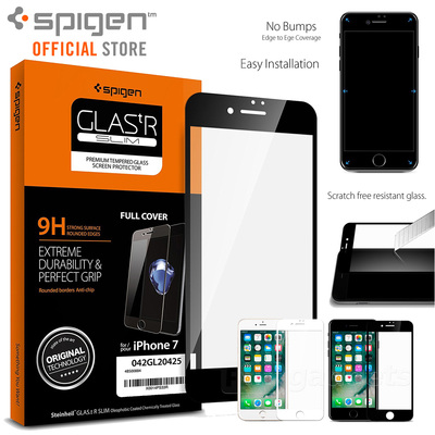 iPhone 8 / 7 Screen Protector, Genuine Spigen Full Cover Tempered Glass For Apple