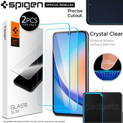 SPIGEN Glas.tR Slim 2PCS Glass Screen Protector for Galaxy A34 5G