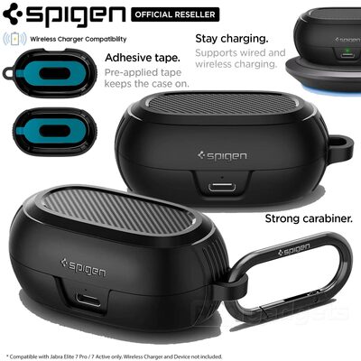 SPIGEN Rugged Armor Case for Jabra Elite 7 Pro / 7 Active