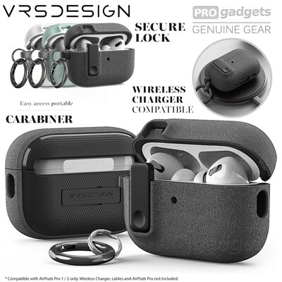 VRS DESIGN Modern Lock Case for AirPods Pro 1 (2019) / 2 (2022/2023) (USB-C/Lightening Cable)