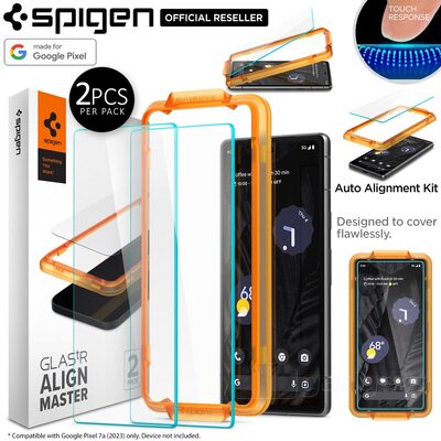 SPIGEN AlignMaster GLAS.tR Slim 2PCS Glass Screen Protector for Google Pixel 7a