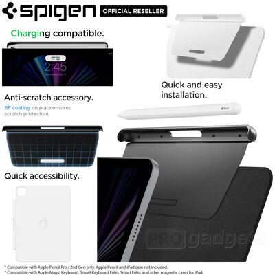 SPIGEN Apple Pencil Holder DA20 for Apple Pencil 2nd Gen Compatible with Magic Keyboard, Smart Keyboard Folio (iPad case NOT included) 
