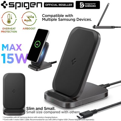 PowerArc by SPIGEN 15W Wireless Charger Stand PF2102 Super Fast Wireless Charging for Samsung