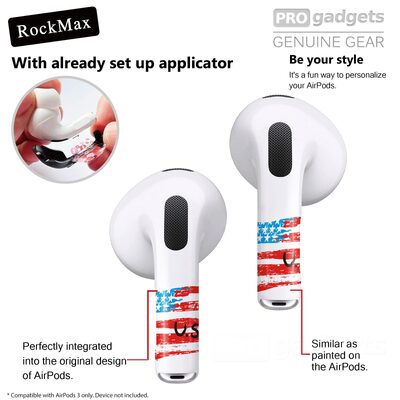 RockMax AirPods Pro Skin Wrap Sticker for Apple AirPods 3