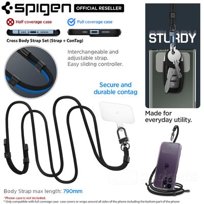 SPIGEN Cross Body Strap Set (Strap + ConTag) for Universal Phone Case