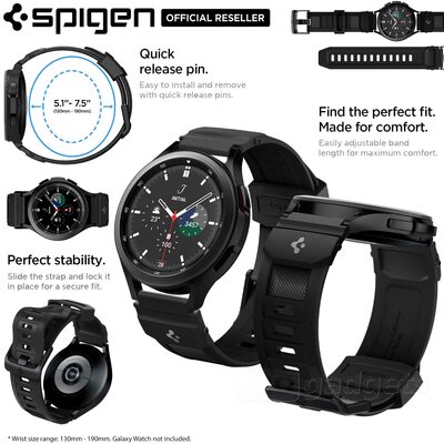 SPIGEN Rugged Armor Watch Band (20mm) for Galaxy Watch 6/ 6 Classic/ 5 / 5 Pro / 4 / 4 Classic