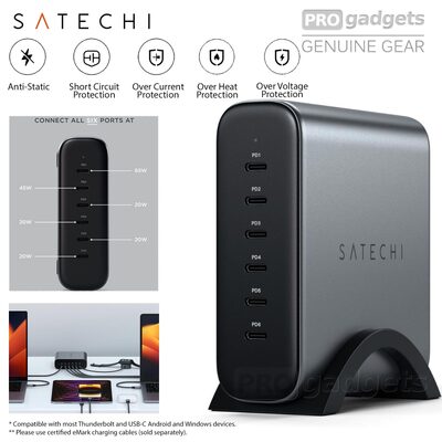 Satechi 200W USB-C 6-Port GaN Charger