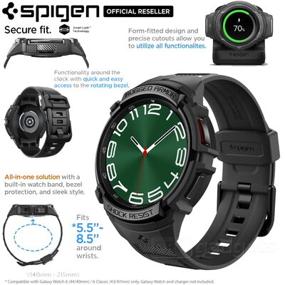 SPIGEN Rugged Armor Pro Case for Galaxy Watch 6 Classic 47mm