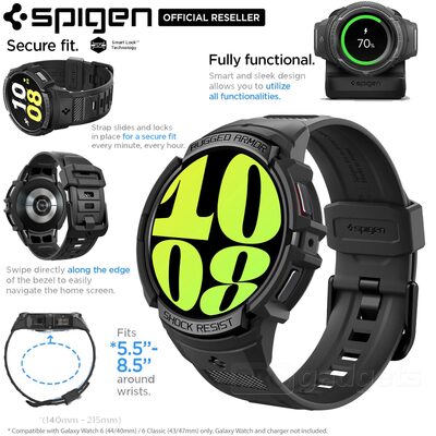 SPIGEN Rugged Armor Pro Case for Galaxy Watch 6 44mm