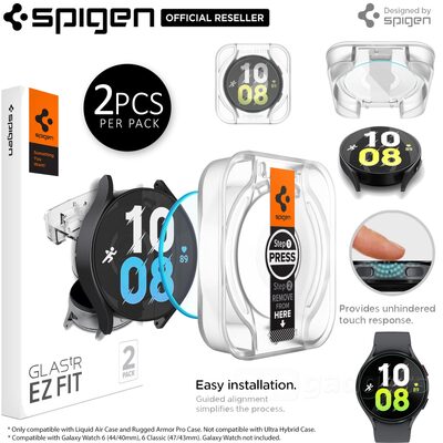 SPIGEN Glas.tR EZ Fit 2PCS Glass Screen Protector for Galaxy Watch 6 40mm
