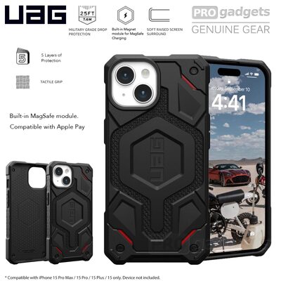 UAG Monarch Pro Kevlar Magsafe Compatible Case for iPhone 15 Plus