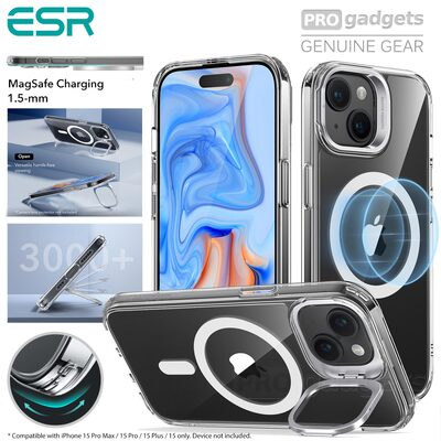 ESR Classic Hybrid Magsafe Compatible Case with Stash Stand for iPhone 15 Plus