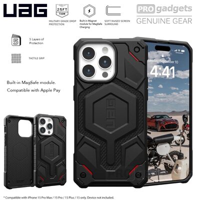 UAG Monarch Pro Kevlar Magsafe Compatible Case for iPhone 15 Pro