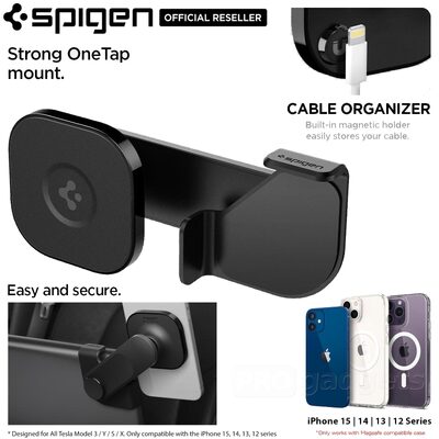 SPIGEN One Tap Magnetic Car Screen Mount ITT90-3 for Tesla Model 3 / Y / S / X / iPhone MagSafe Series