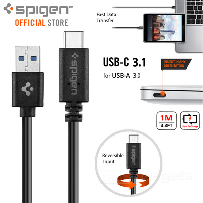 Genuine SPIGEN C10C0 USB 3.1 Type-C to USB A 3.0 Data Sync & Charging Cable 1M