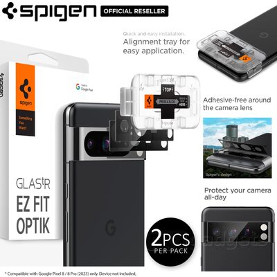 SPIGEN Glas.tR EZ Fit Optik 2PCS Glass Lens Protector for Google Pixel 8 Pro