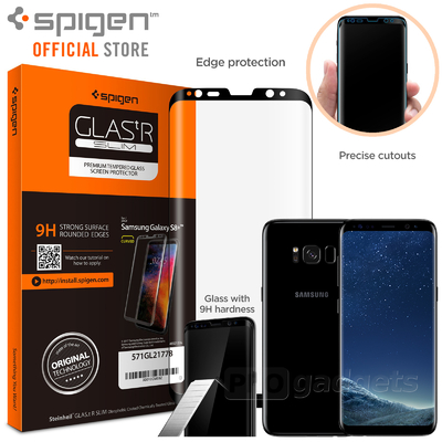 Samsung Galaxy S8 Plus Screen Protector Genuine SPIGEN Full Cover Tempered Glass