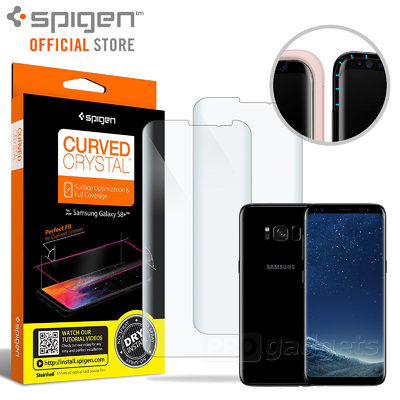 Galaxy S8 Plus Screen Protector, Genuine SPIGEN HD Curved Crystal Film for Samsung