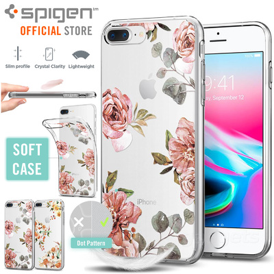 iPhone 8 Plus Case, Genuine SPIGEN Liquid Crystal Aquarelle Soft Cover for Apple